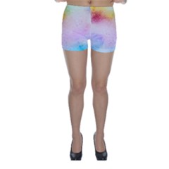 Rainbow Splashes Skinny Shorts by goljakoff