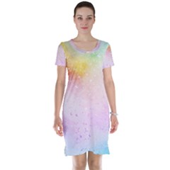 Rainbow Splashes Short Sleeve Nightdress by goljakoff