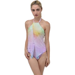 Rainbow Splashes Go With The Flow One Piece Swimsuit by goljakoff