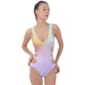 Rainbow splashes Side Cut Out Swimsuit View1