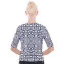 Modern Black And White Geometric Print Cropped Button Cardigan View2