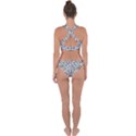 Modern Black And White Geometric Print Cross Back Hipster Bikini Set View2