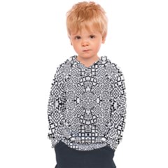 Modern Black And White Geometric Print Kids  Overhead Hoodie