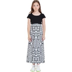 Modern Black And White Geometric Print Kids  Skirt