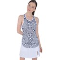 Modern Black And White Geometric Print Racer Back Mesh Tank Top View1