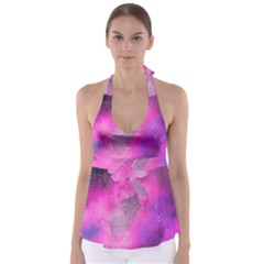 Purple Space Babydoll Tankini Top by goljakoff