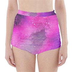 Purple Space High-waisted Bikini Bottoms by goljakoff