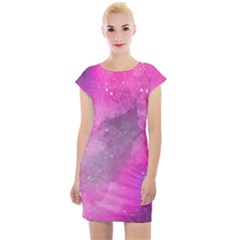 Purple Space Cap Sleeve Bodycon Dress by goljakoff