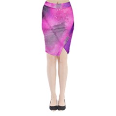 Purple Space Midi Wrap Pencil Skirt by goljakoff