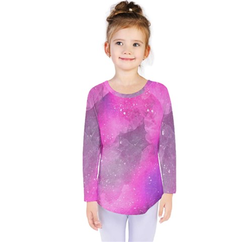 Purple Space Kids  Long Sleeve Tee by goljakoff