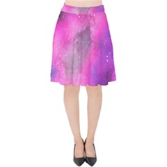 Purple Space Velvet High Waist Skirt by goljakoff