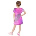 Purple space Kids  Short Sleeve Velvet Dress View2