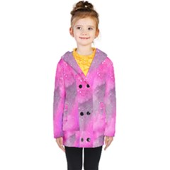 Purple Space Kids  Double Breasted Button Coat by goljakoff