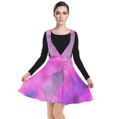 Purple Space Plunge Pinafore Dress by goljakoff