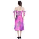 Purple space Shoulder Tie Bardot Midi Dress View2