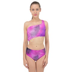 Purple Space Spliced Up Two Piece Swimsuit by goljakoff