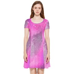 Purple Space Inside Out Cap Sleeve Dress by goljakoff