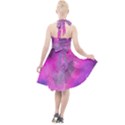 Purple space Halter Party Swing Dress  View2