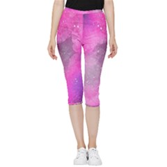 Purple Space Inside Out Lightweight Velour Capri Leggings  by goljakoff