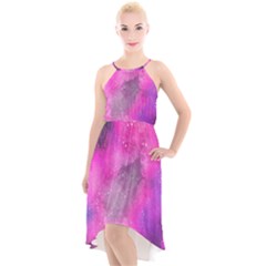 Purple Space High-low Halter Chiffon Dress  by goljakoff