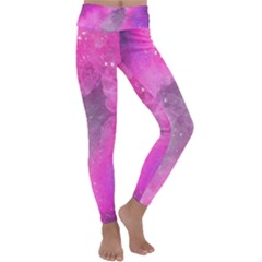 Purple Space Kids  Lightweight Velour Classic Yoga Leggings by goljakoff