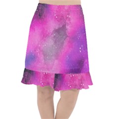 Purple Space Fishtail Chiffon Skirt by goljakoff