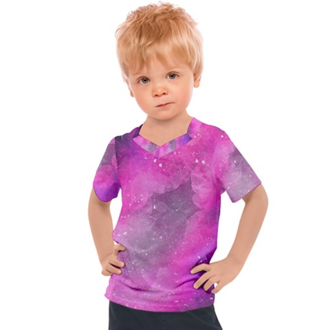 Purple Space Kids  Sports Tee by goljakoff