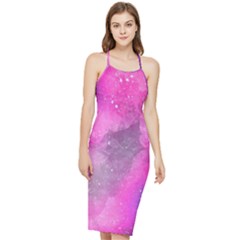 Purple Space Bodycon Cross Back Summer Dress by goljakoff