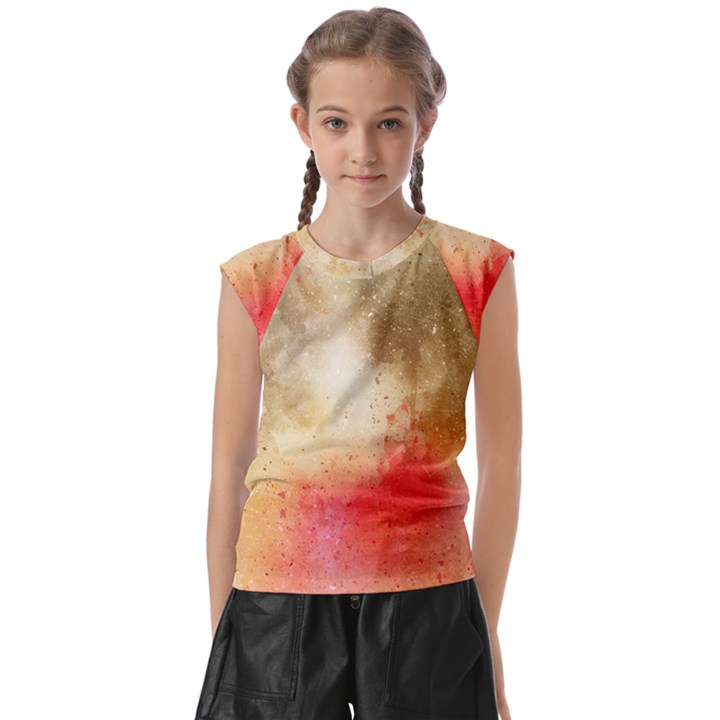 Golden paint Kids  Raglan Cap Sleeve Tee