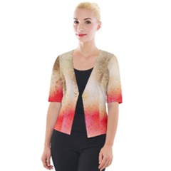 Golden Paint Cropped Button Cardigan by goljakoff