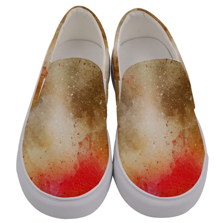 Golden paint Men s Canvas Slip Ons