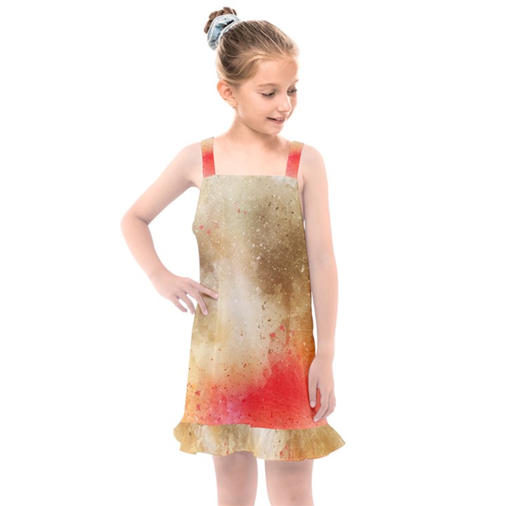 Golden paint Kids  Overall Dress