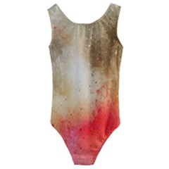 Golden Paint Kids  Cut-out Back One Piece Swimsuit by goljakoff