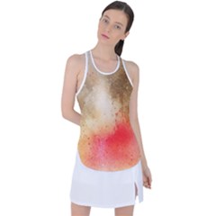 Golden Paint Racer Back Mesh Tank Top by goljakoff