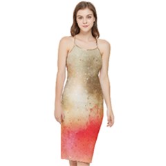 Golden Paint Bodycon Cross Back Summer Dress by goljakoff