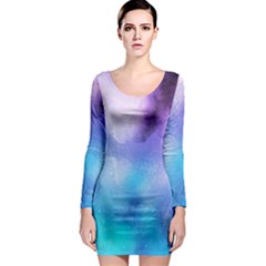 Metallic Paint Long Sleeve Bodycon Dress by goljakoff