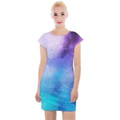 Metallic Paint Cap Sleeve Bodycon Dress by goljakoff