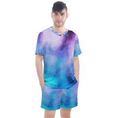 Metallic Paint Men s Mesh Tee And Shorts Set