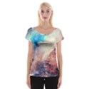 Galaxy paint Cap Sleeve Top View1