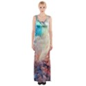 Galaxy paint Thigh Split Maxi Dress View1