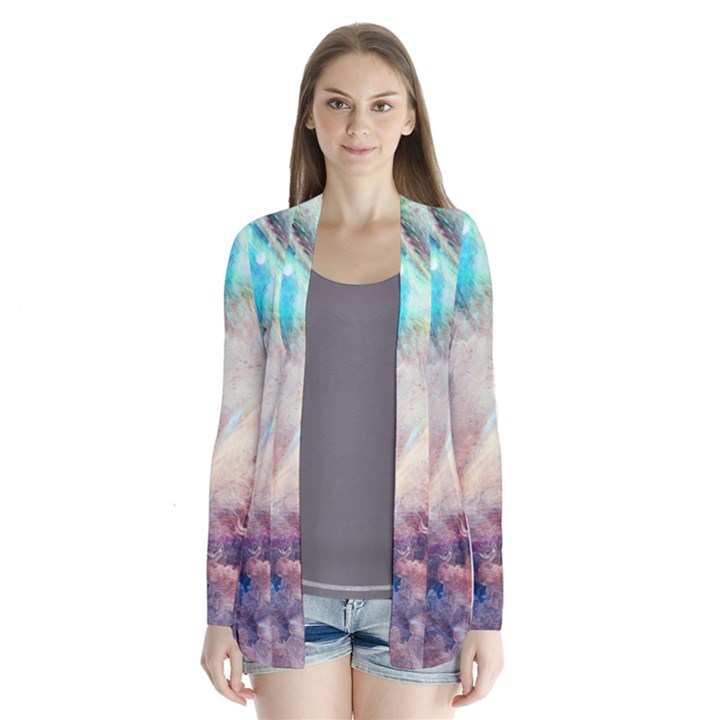 Galaxy paint Drape Collar Cardigan