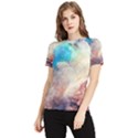 Galaxy paint Women s Short Sleeve Rash Guard View1