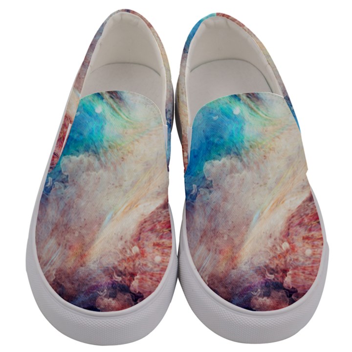 Galaxy paint Men s Canvas Slip Ons