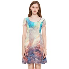 Galaxy Paint Inside Out Cap Sleeve Dress by goljakoff