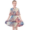 Galaxy paint Kids  All Frills Chiffon Dress View1