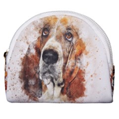 Dog Horseshoe Style Canvas Pouch by goljakoff