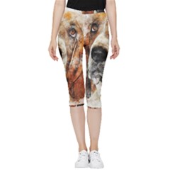 Dog Inside Out Lightweight Velour Capri Leggings  by goljakoff