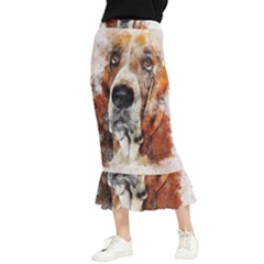 Dog Maxi Fishtail Chiffon Skirt by goljakoff