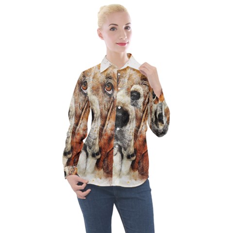 Dog Women s Long Sleeve Pocket Shirt by goljakoff