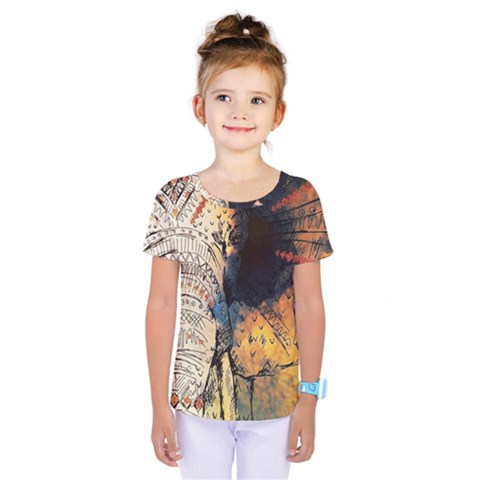 Elephant Mandala Kids  One Piece Tee by goljakoff